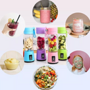 Mini Liquidificador Portátil Recarregável Com 6 Lâminas 380ML Cabo USB