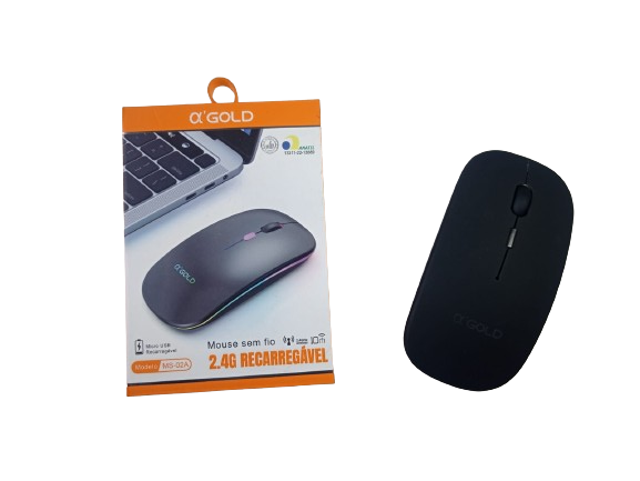 Mouse Sem Fio com Bluetooth Recarregável